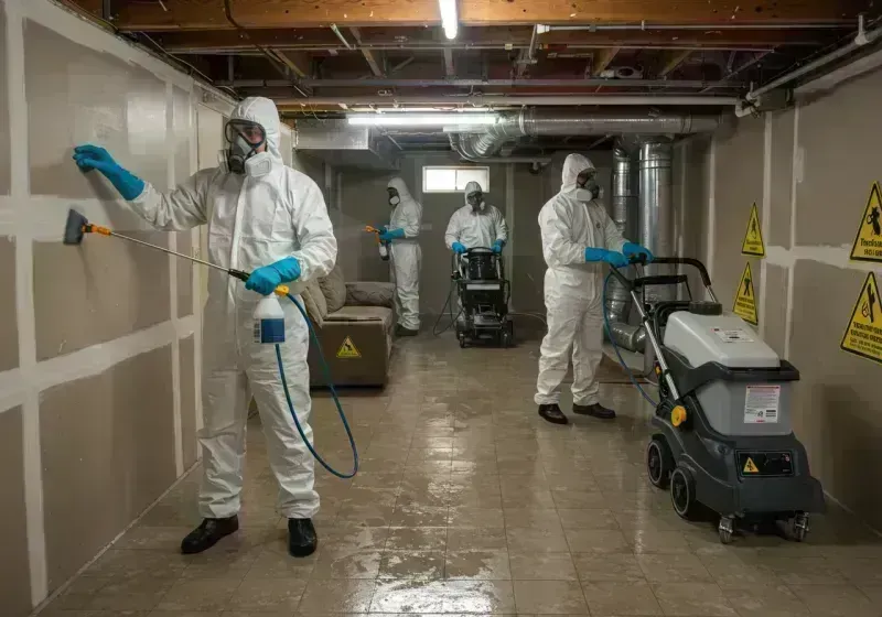 Basement Moisture Removal and Structural Drying process in Clay County, WV